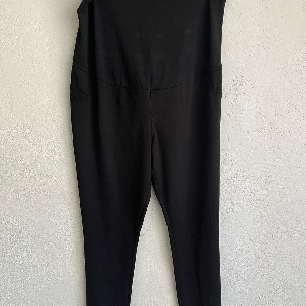 LIZ Lange Maternity Woman Black Over The Belly Pants, Size XXL